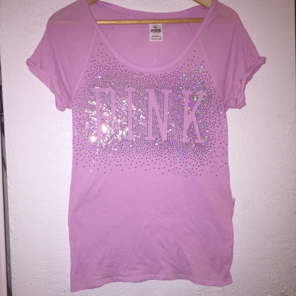 Pink sparkled shirt Victoria secret